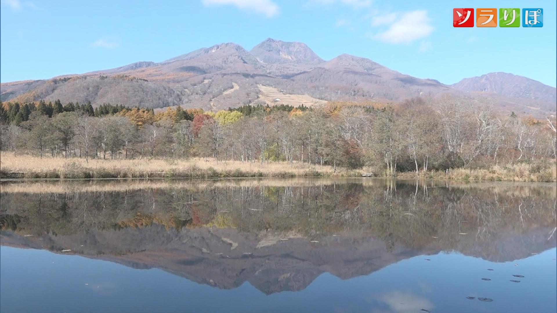 絶景「逆さ妙高山」いもり池の水面にはっきり妙高山の姿【新潟】