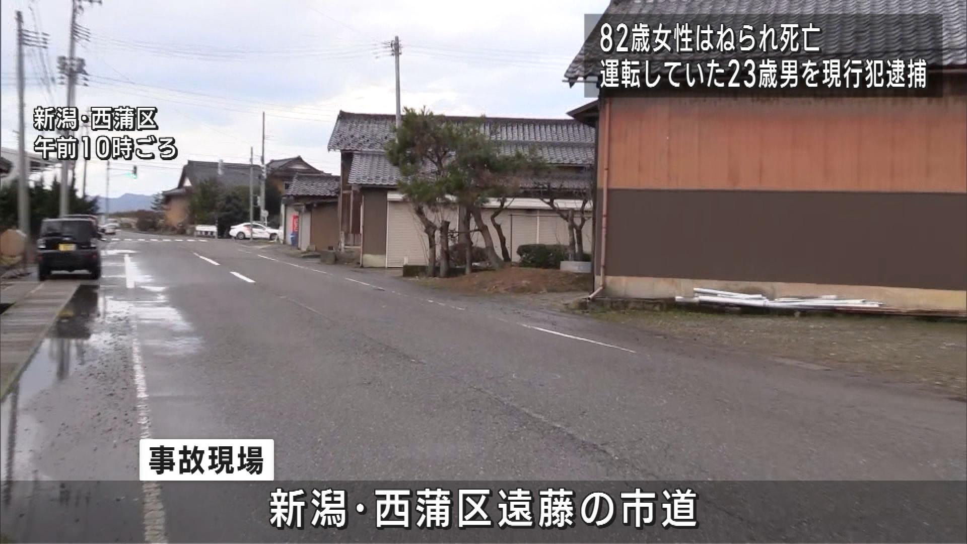 夜の市道で高齢の女性がはねられ死亡　運転手の男を過失運転致死の疑いで逮捕【新潟】