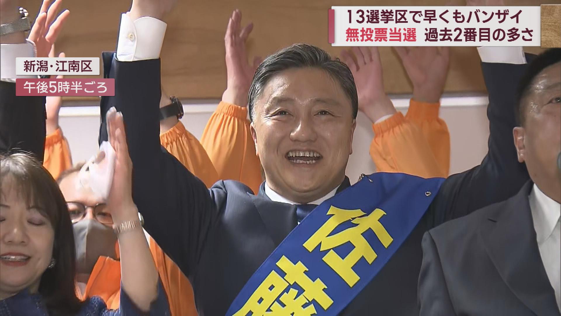 【県議選】早くもバンザイも 13選挙区で無投票【新潟】 2023年03月31日(金)