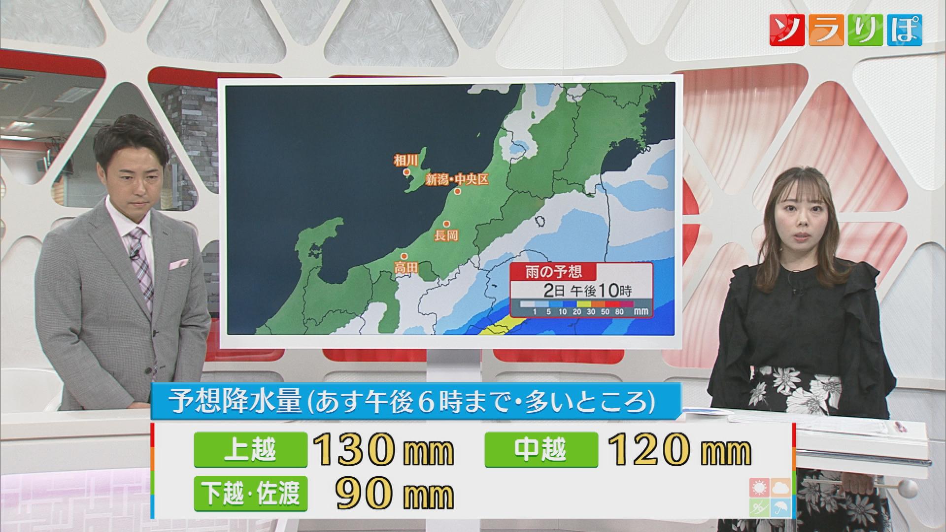 【気象予報士が解説】台風2号の影響県内へ　2日は大雨の恐れ　ピークは日中一杯か１００ｍｍ超予想も【新潟】 2023年06月01日(木)