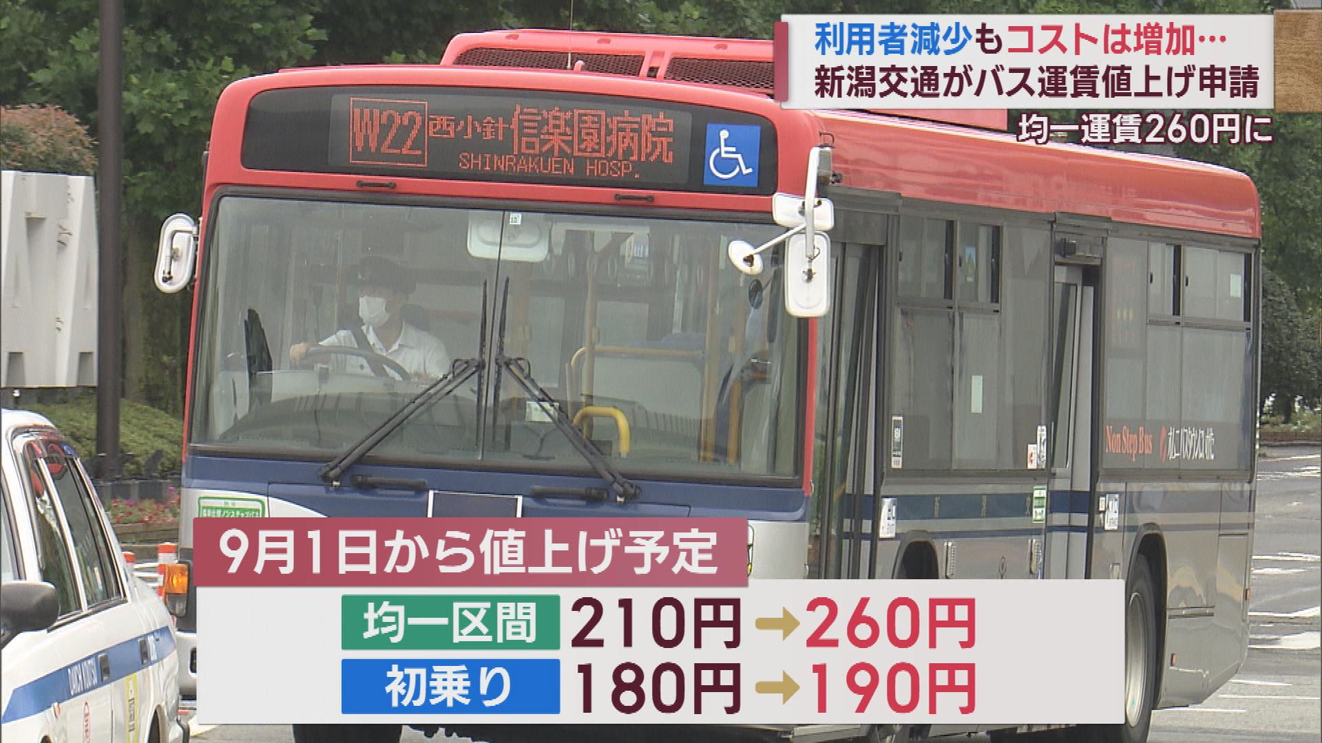 路線バス運賃値上げへ　 新潟交通　均一区間は２１０円から２６０円に【新潟】 2023年06月08日(木)