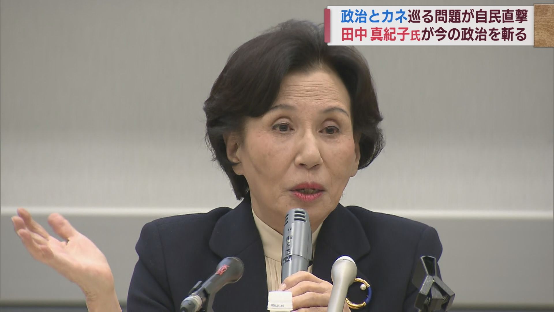 田中真紀子氏が今の政治を斬る「国民の政治不信」選挙制度改革や政治資金制度の見直しなど訴える【新潟】 2023年12月08日(金)