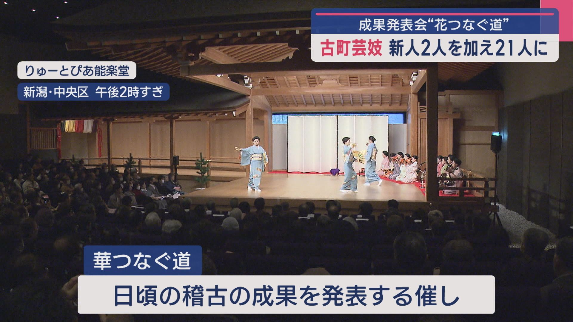 “古町芸妓”に新人2人加わり21人で活動 成果発表会で艶やかに【新潟】