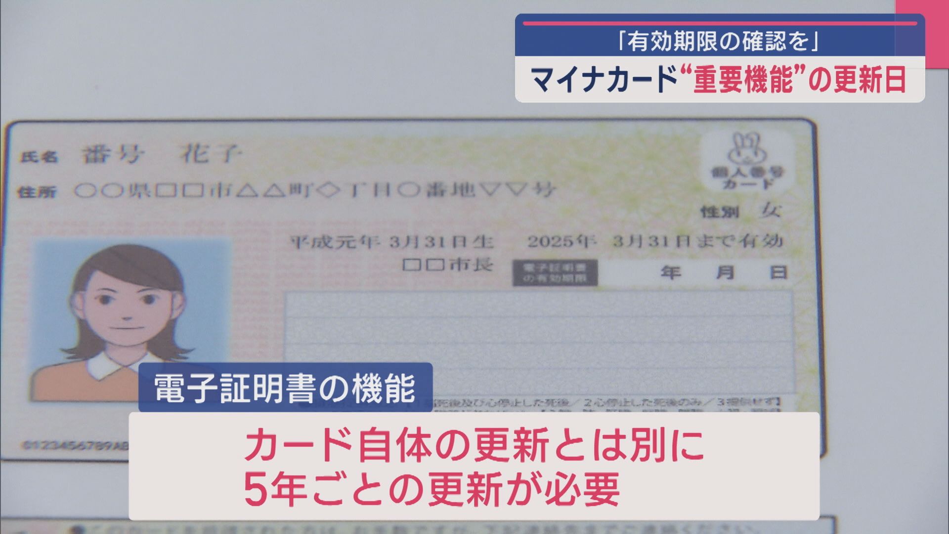 封書届いた？「有効期限の確認を」マイナンバーカード〝重要機能〟の更新日【新潟】