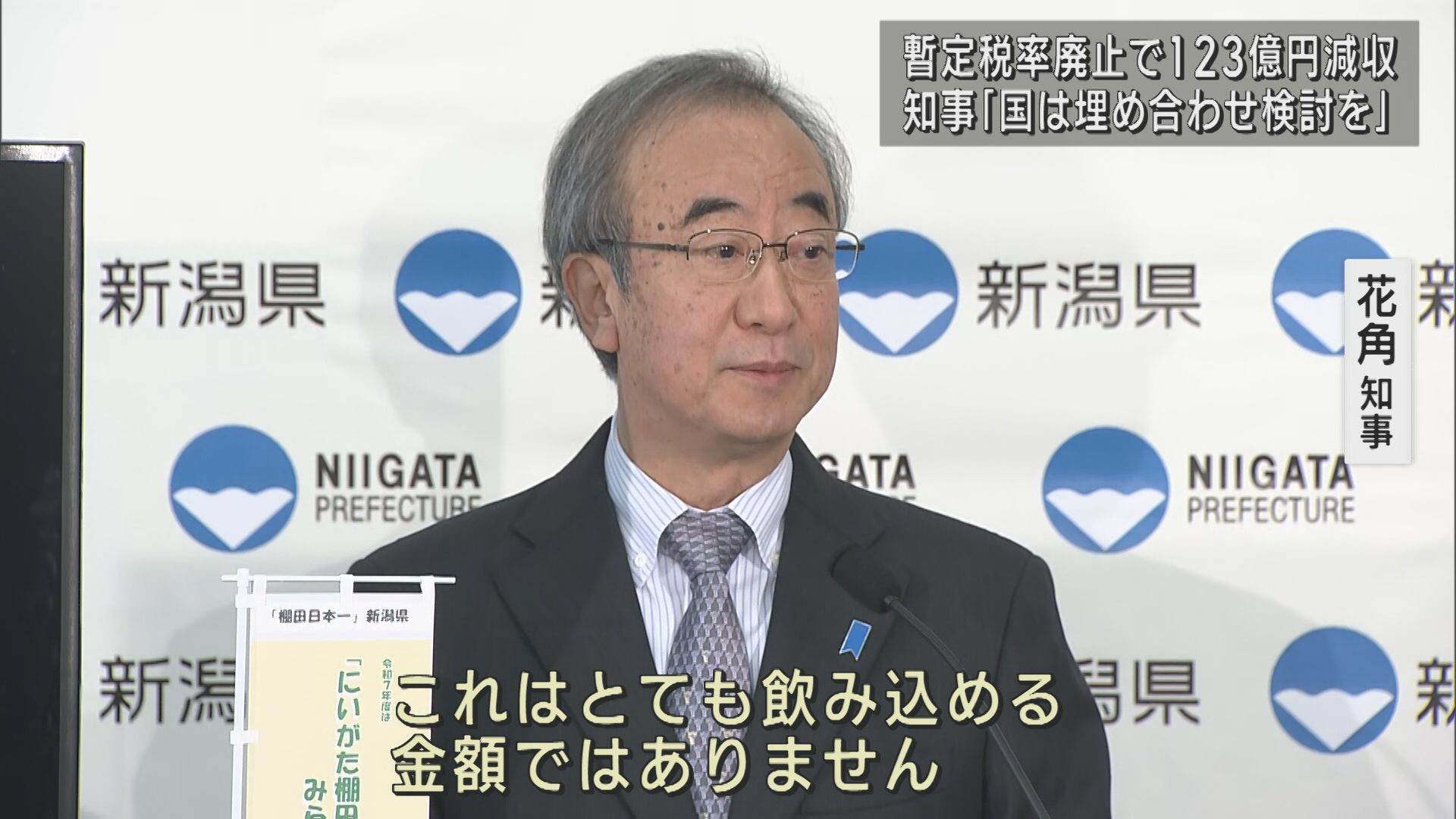 「暫定税率廃止」で県の減収分は123億円に 知事「国において検討し考えてほしい」【新潟】 2025年04月30日(水)