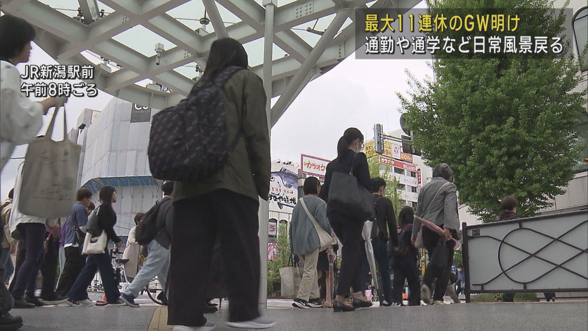 最大11連休のGWでリフレッシュ 通勤や通学など日常風景戻る【新潟】