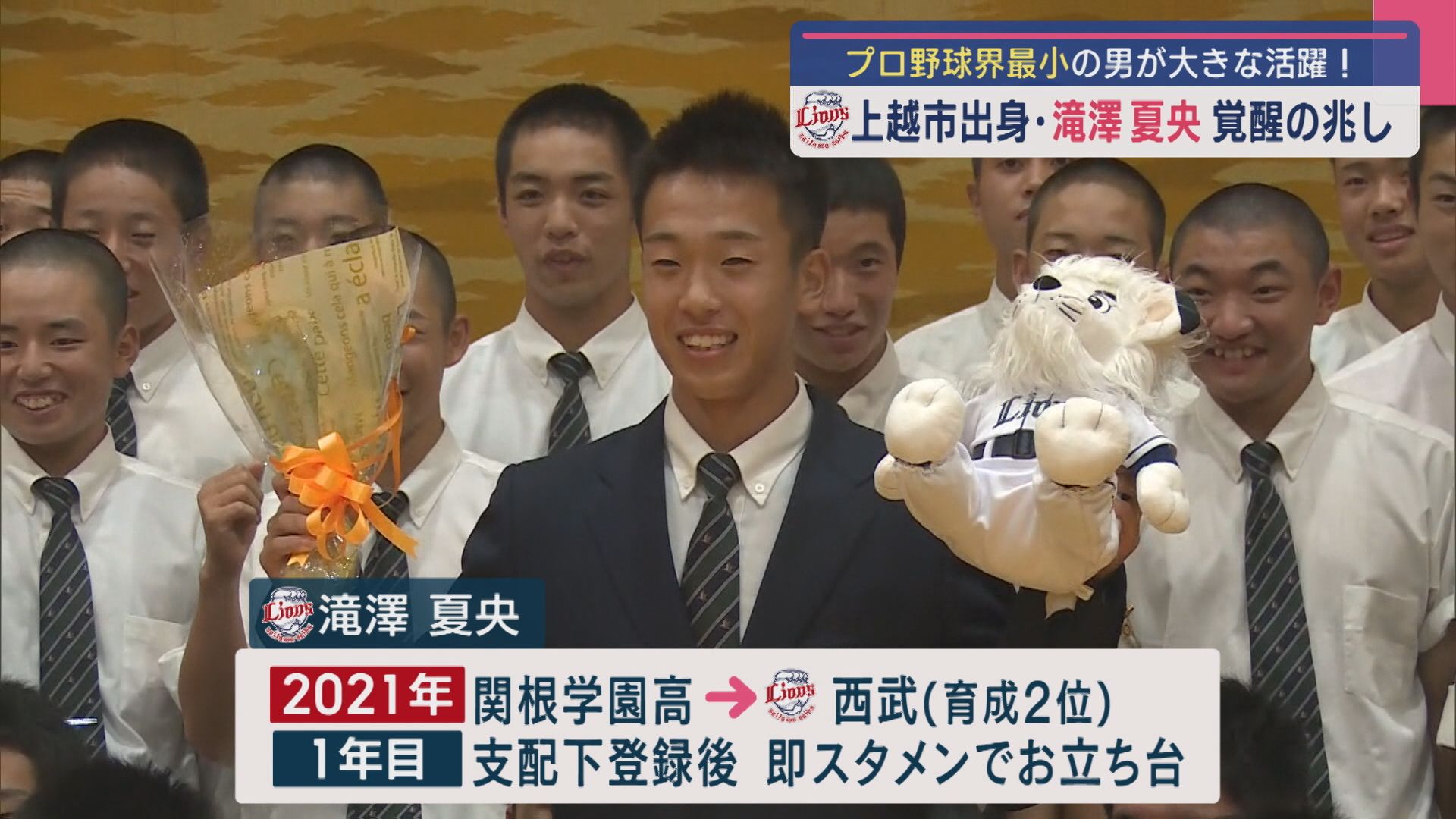【プロ野球】プロ野球界最小の男が大きな活躍！上越市出身･滝澤夏央 覚醒の兆し【新潟】 2025年05月20日(火)