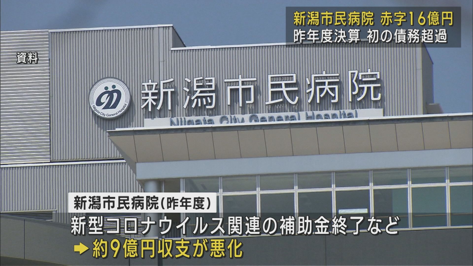 初の債務超過「新潟市民病院」昨年度決算が実質過去最大の16億円赤字【新潟】 2025年06月11日(水)