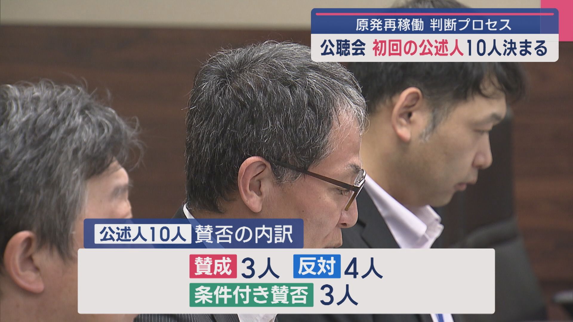 【原発再稼働の判断プロセス】第1回公聴会の公述人：22人の応募から10人選定、原発再稼働に対する賛否の内訳は【新潟】