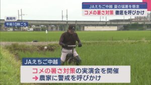 夏の猛暑を懸念 JAえちご中越「コメの暑さ対策」徹底を呼びかけ【新潟】 2025年06月27日(金)