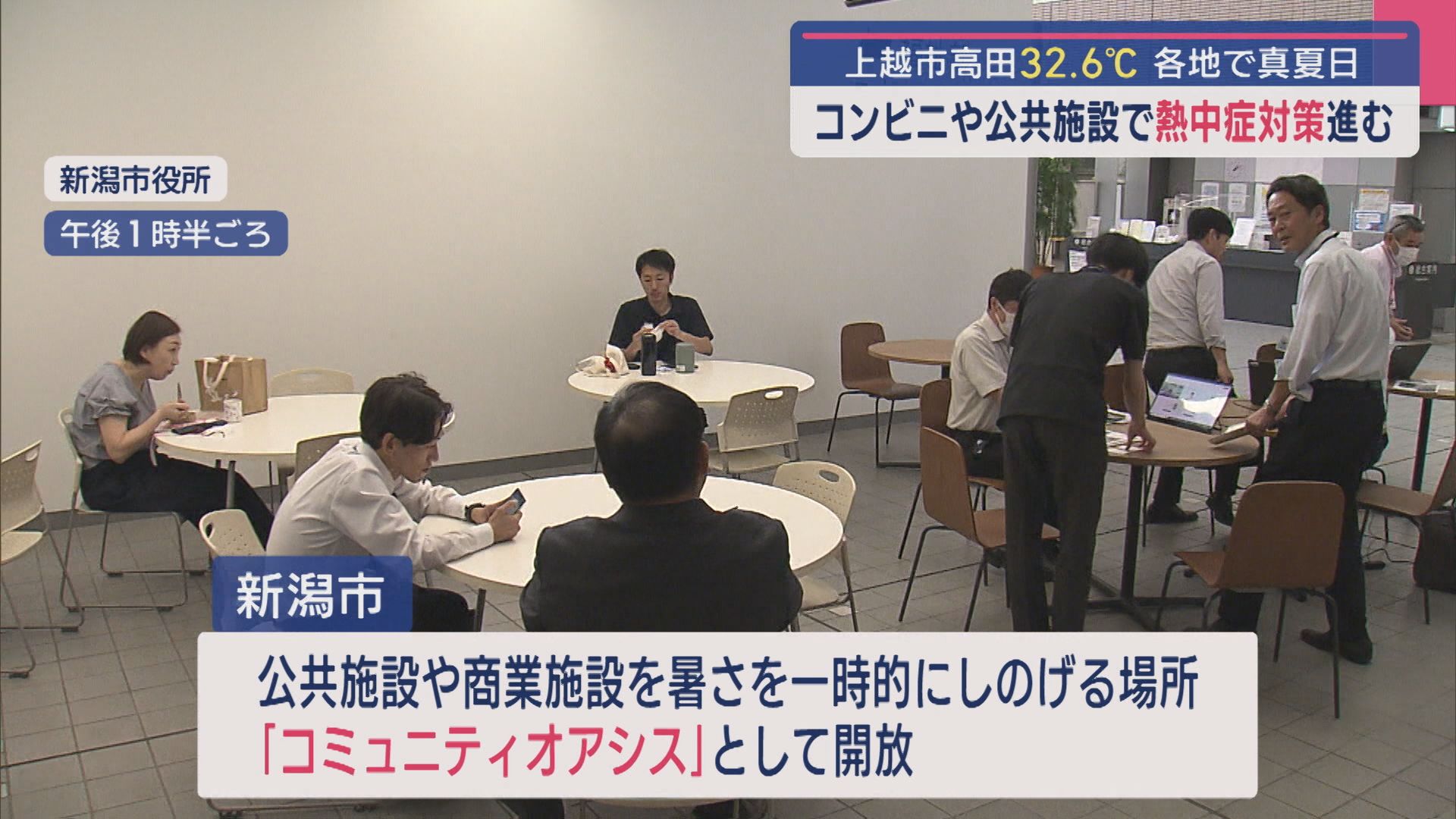 コンビニや公共施設で“熱中症対策”進む、上越市高田で32.6℃など各地で真夏日【新潟】 2025年07月01日(火)