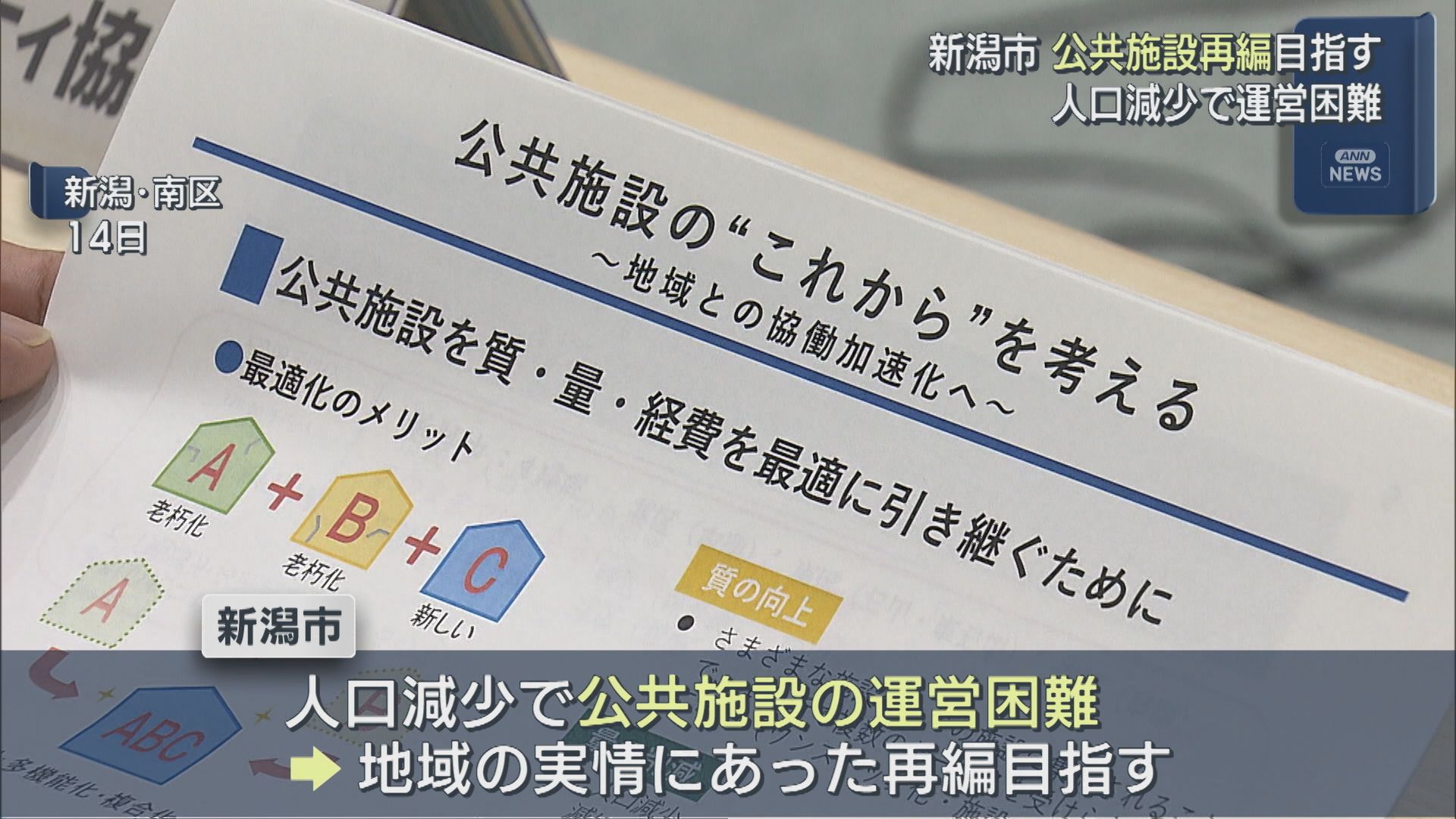 人口減少で運営困難…新潟市 公共施設再編を目指し意見交換会【新潟】