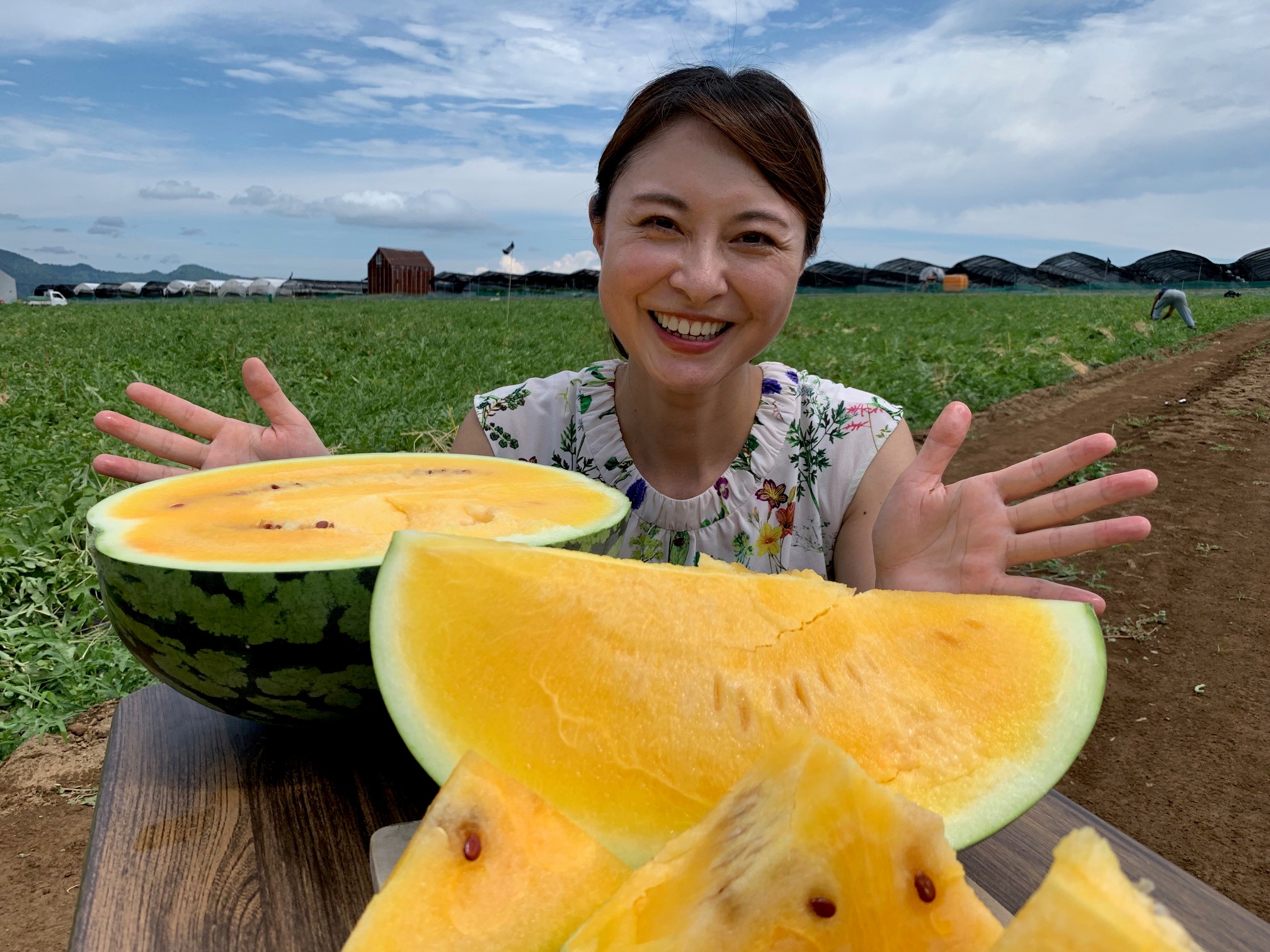 金色に輝く♪激甘スイカ‼　津南町