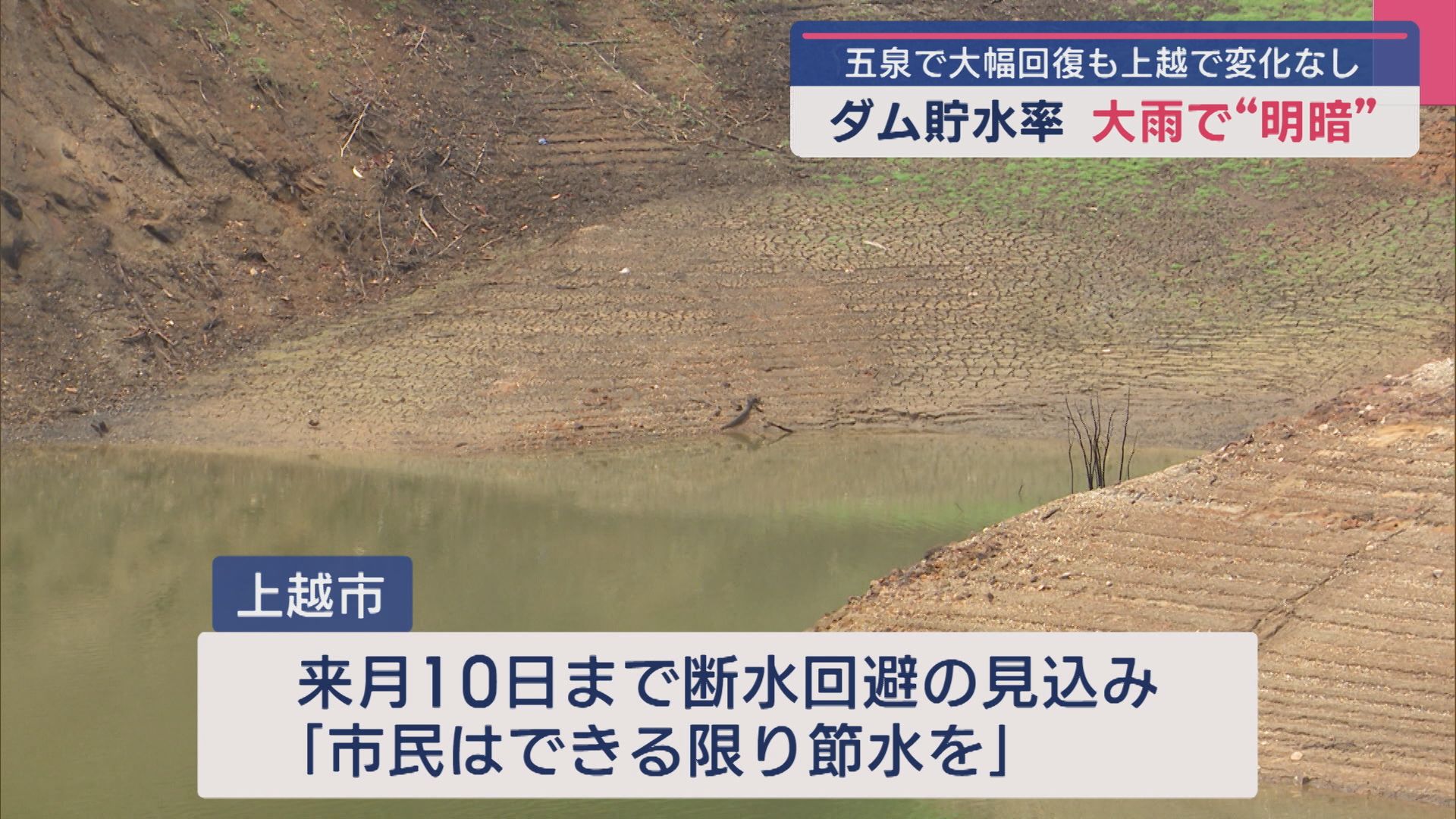 大雨で“明暗”…ダム貯水率 下越中心に回復も上越市で変化なし【新潟】 2025年08月11日(月)
