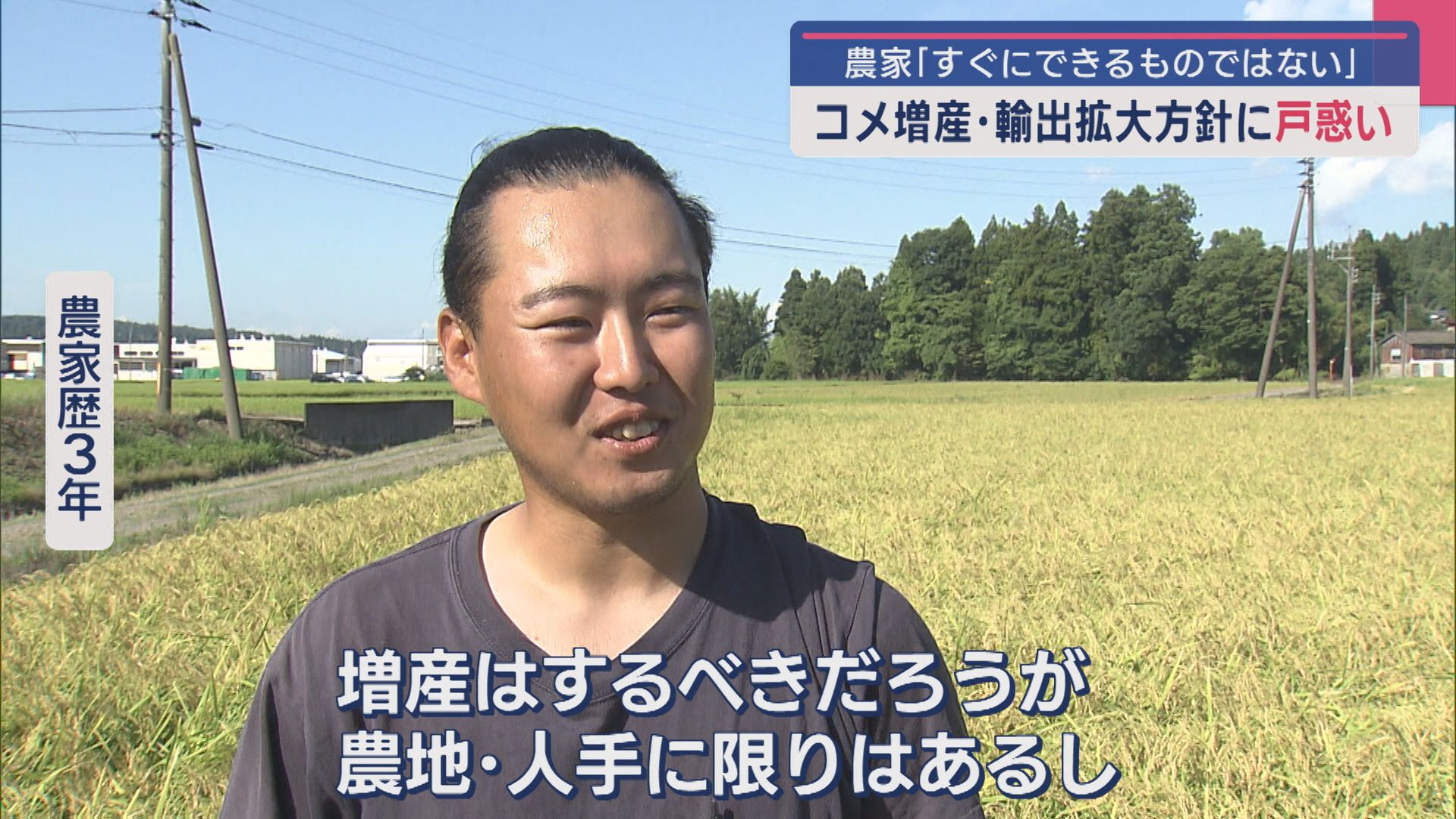 コメ増産・輸出拡大方針に「すぐにできるものではない」農家からは戸惑いの声【新潟】 2025年08月21日(木)