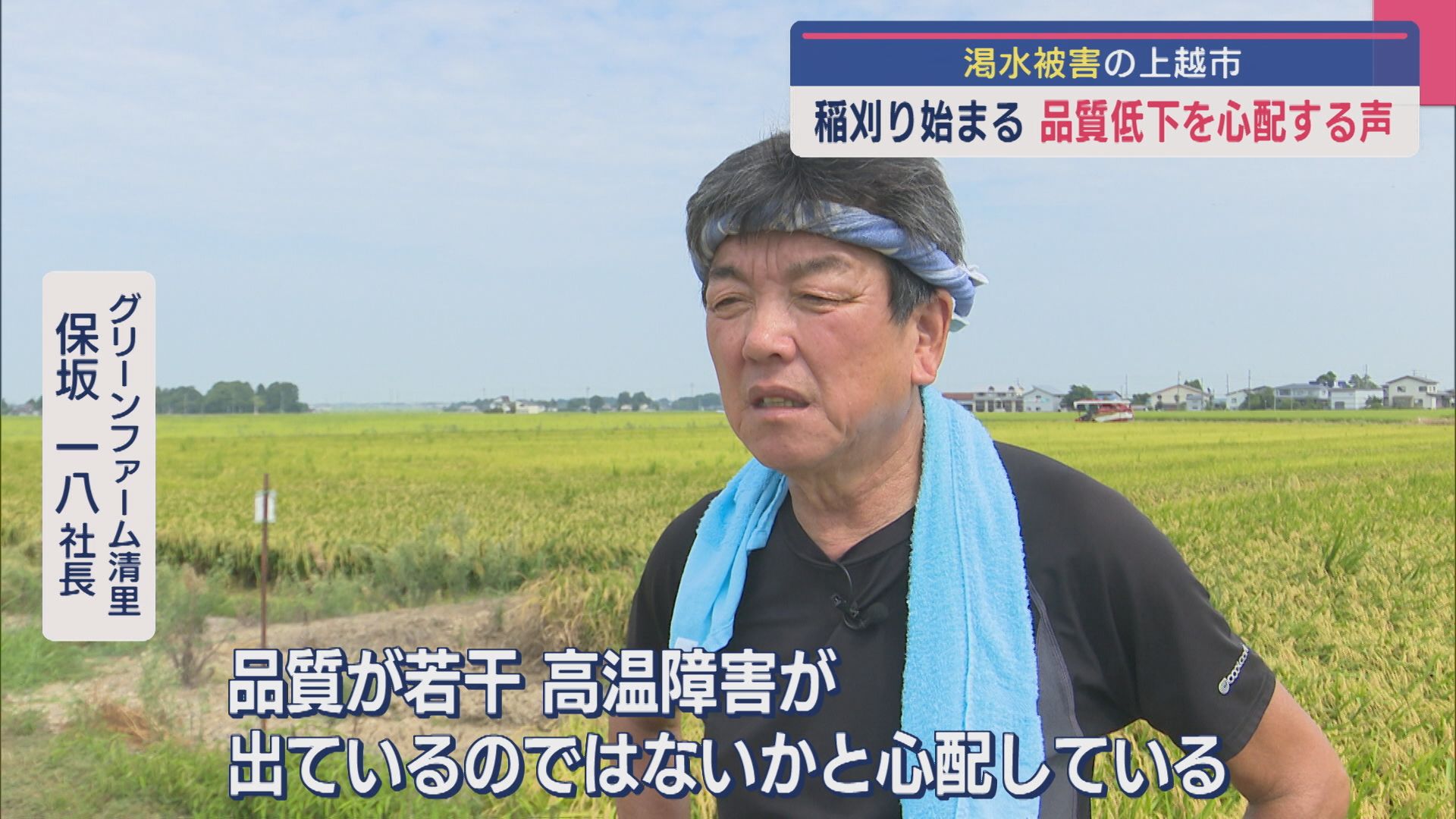 渇水被害の上越市で稲刈り始まる「一切収穫ができない田んぼが･･･」コメ農家から品質低下を心配する声【新潟】 2025年08月26日(火)