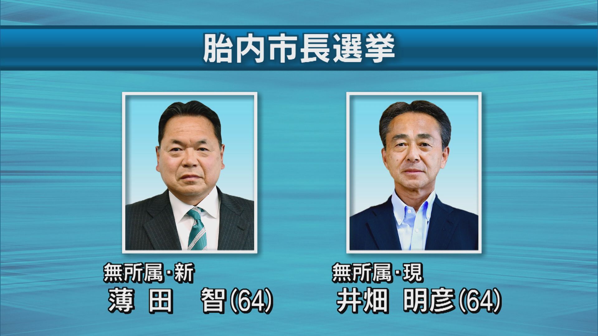 【8年ぶりの選挙戦｜胎内市長選挙】現職と新人の2人が立候補 14日に投開票【新潟】 2025年09月07日(日)
