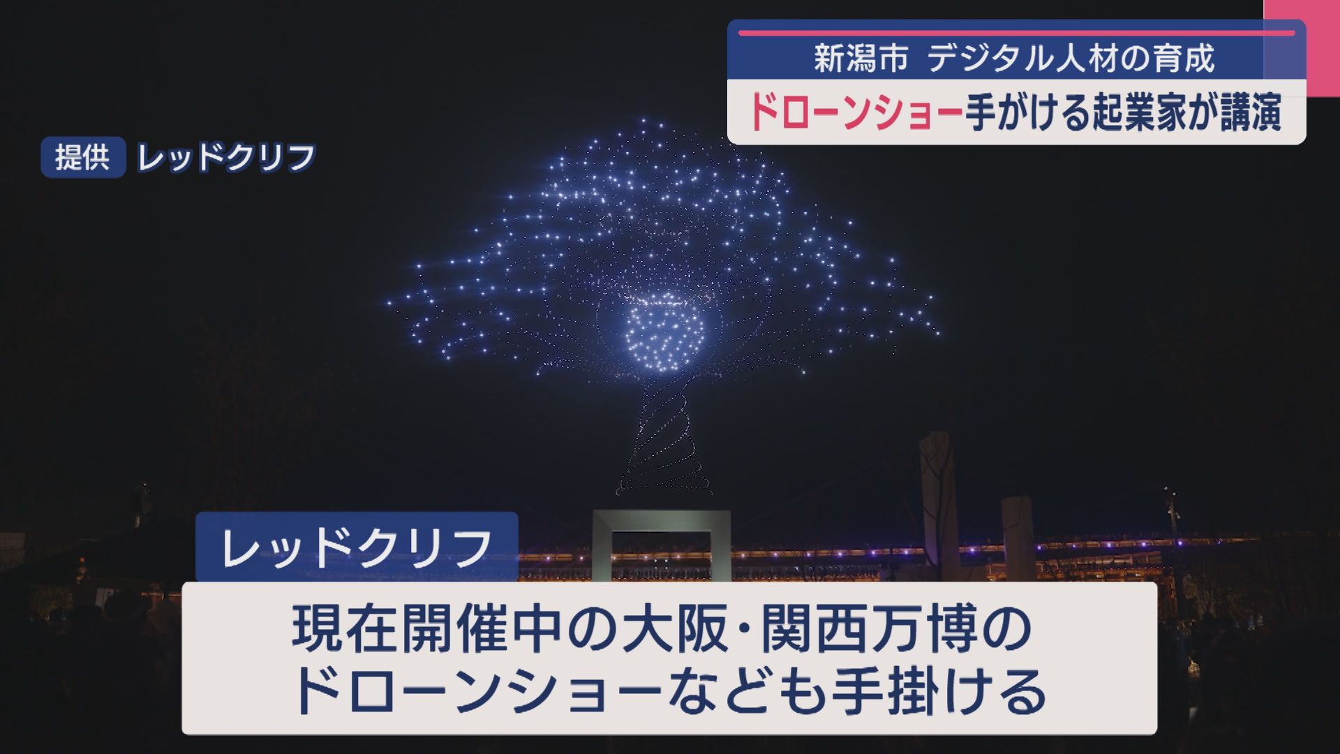 大阪･関西万博のドローンショーも手掛けた起業家が新潟市の高校で講演「常に時代は変わり続ける」【新潟】