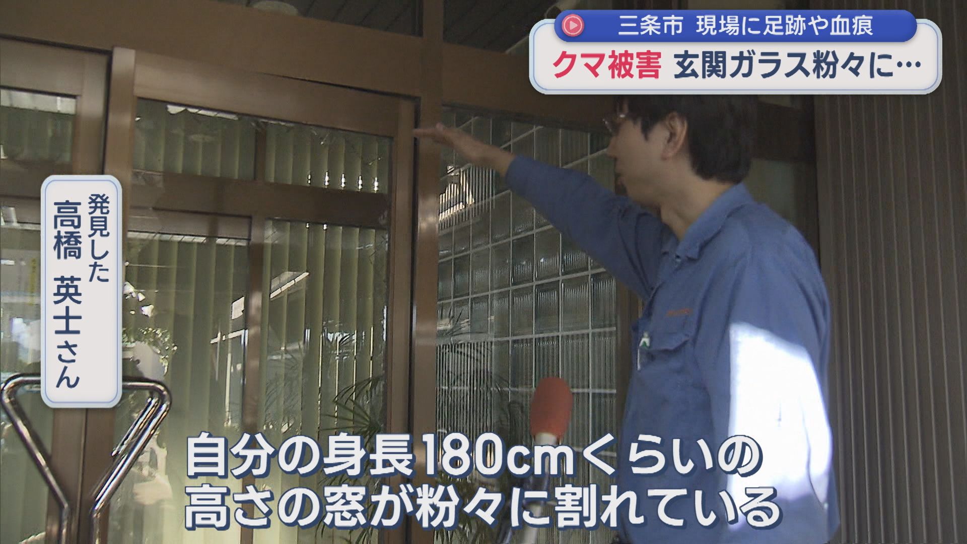 【クマ被害】玄関ガラスは粉々に･･･現場に足跡や血痕も、周辺では目撃相次いでいた【新潟･三条市】 2025年11月04日(火)