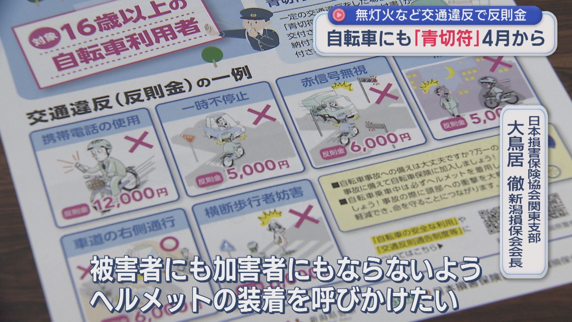 無灯火や携帯使用などに「青切符」4月から自転車の交通違反にも反則金【新潟】 2026年02月04日(水)