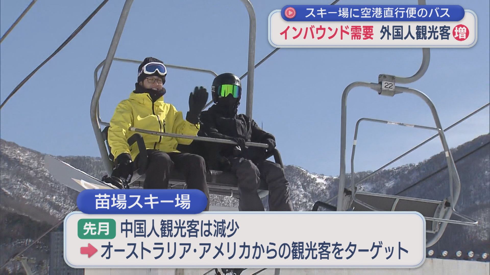 スキー場に成田空港直行便バスを運行 インバウンド需要の拡大で外国人観光客増へ【新潟･湯沢町】 2026年02月20日(金)