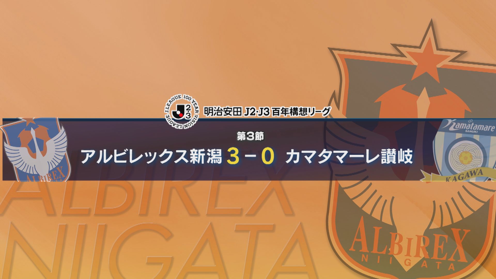 【サッカー｜J2･アルビ】船越監督「新たな課題も見つかった」J3･讃岐に3-0で勝利【新潟】 2026年02月23日(月)