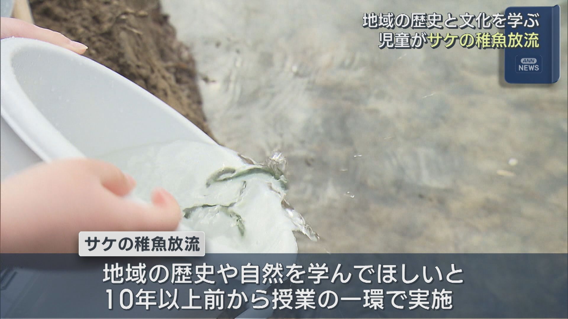 小学生が育てた稚魚を含む約5000匹を柿川に放流、地域の歴史や自然を学ぶ【新潟･長岡市】 2026年03月23日(月)