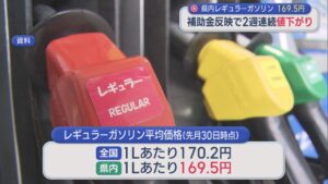 レギュラーガソリン 補助金反映で2週連続の値下がり、県内の平均価格169.5円【新潟】 2026年04月01日(水)
