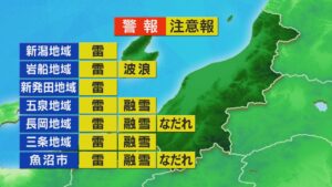 午後も広く雨に、夕方から局地的にカミナリのところも【これからの天気(4月7日11時40分現在)｜新潟】 2026年04月07日(火)