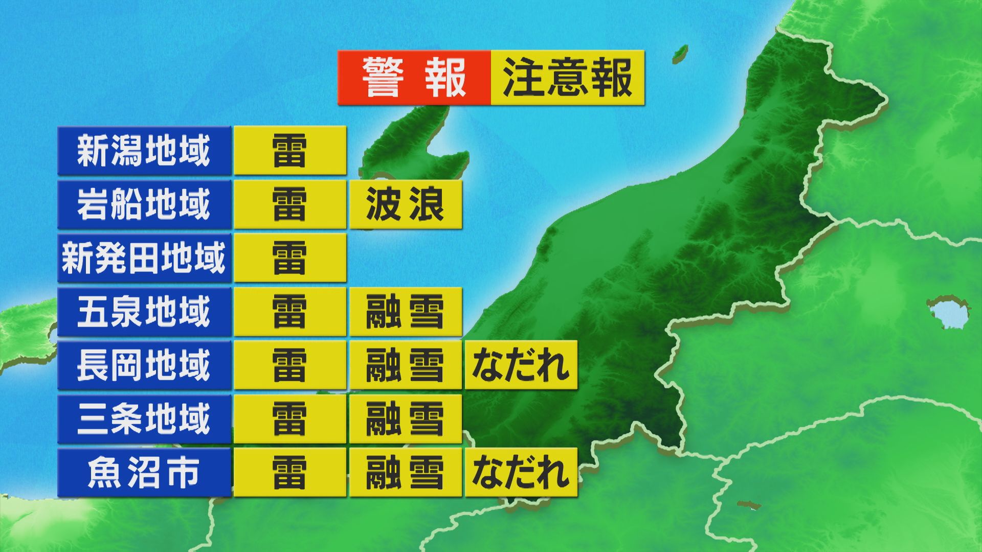午後も広く雨に、夕方から局地的にカミナリのところも【これからの天気(4月7日11時40分現在)｜新潟】 2026年04月07日(火)