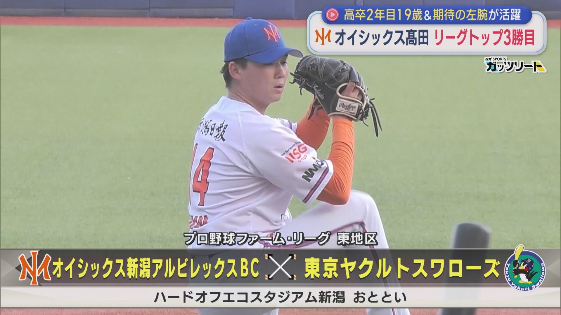 【プロ野球｜オイシックス】高卒2年目19歳＆期待のサウスポーが活躍！オイシックス連勝【新潟】 2026年04月13日(月)