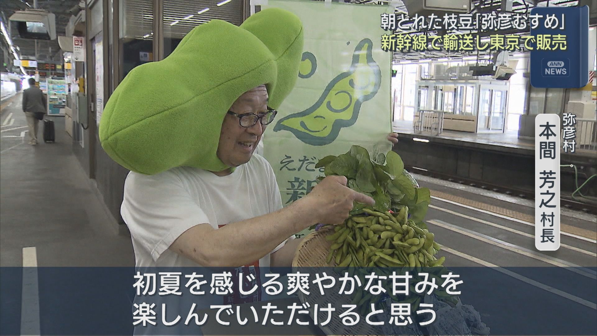 首都圏の消費者に新鮮な枝豆を「例年以上の出来に」新幹線で輸送【新潟･弥彦村】