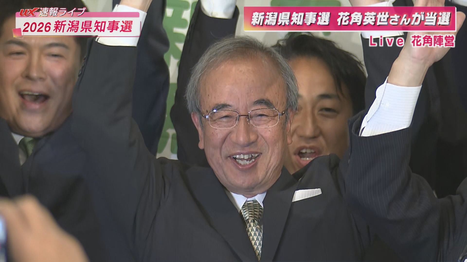 【速報】新潟県知事選挙 現職・花角英世氏が3回目の当選決める【新潟】