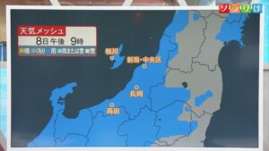 今夜は雨が強まるところも、9日は空気がヒンヤリ【気象予報士が解説｜新潟】 2026年06月08日(月)