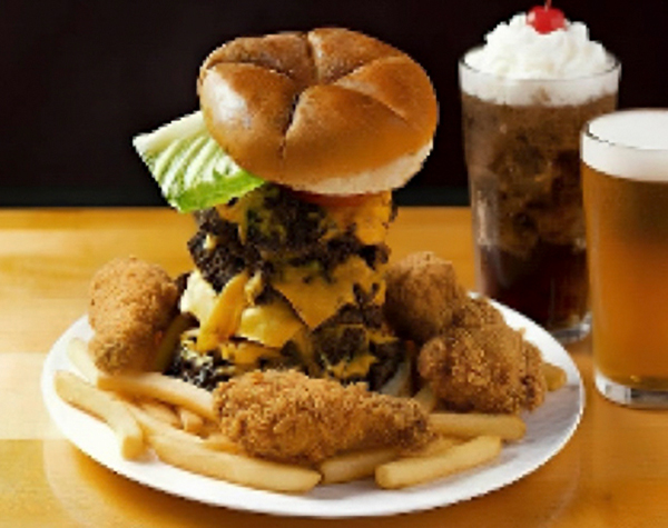 デカ盛り BURGERプレート