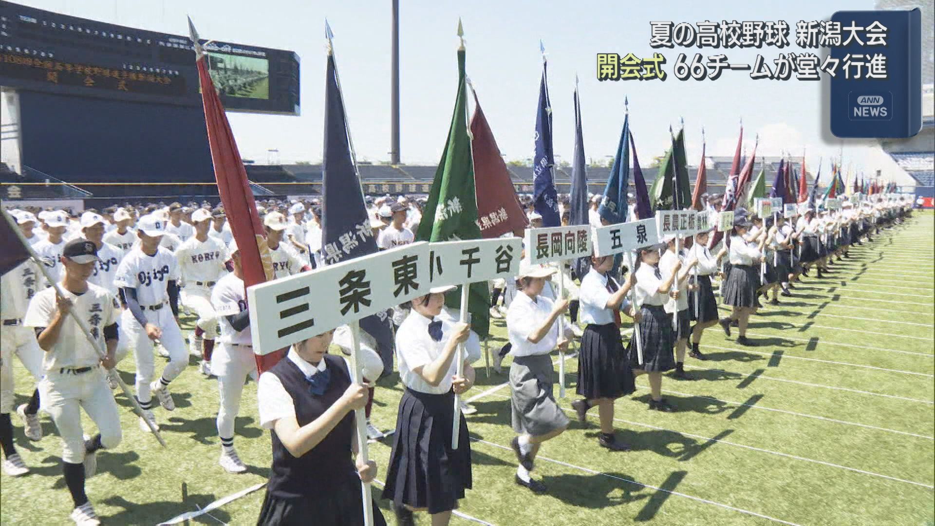 【夏の高校野球｜新潟大会】開会式66チームが堂々行進【新潟】