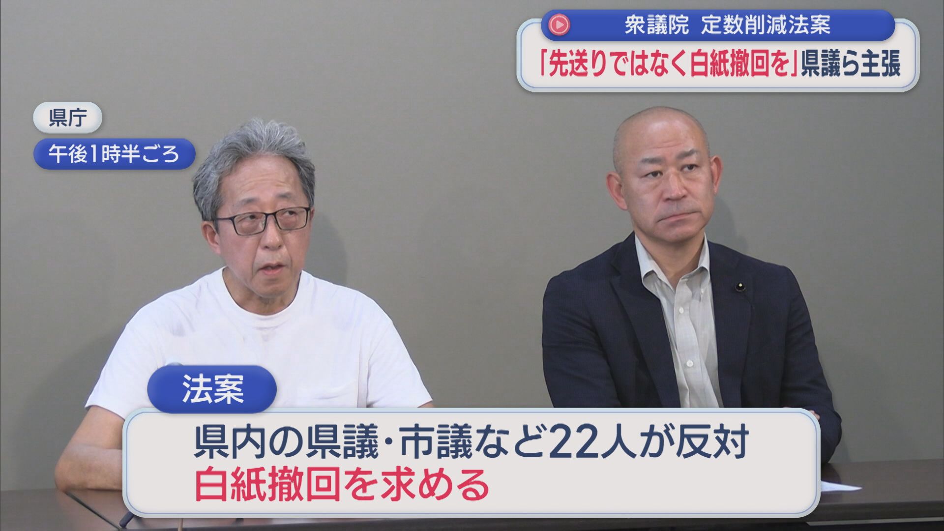 衆院定数削減「先送りではなく白紙撤回を」県内の野党系議員らが会見【新潟】