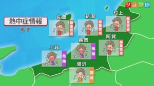 日差しをさえぎる雲がなく 各地で一段と暑さが増す見込み：各地の詳しい天気【これからの天気(8月3日18時40分現在)｜新潟】 2026年08月03日(月)