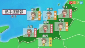 12日は暑さ復活、台風の影響残り強風・高波に注意を：各地の詳しい天気【これからの天気(8月11日18時40分現在)｜新潟】 2026年08月11日(火)