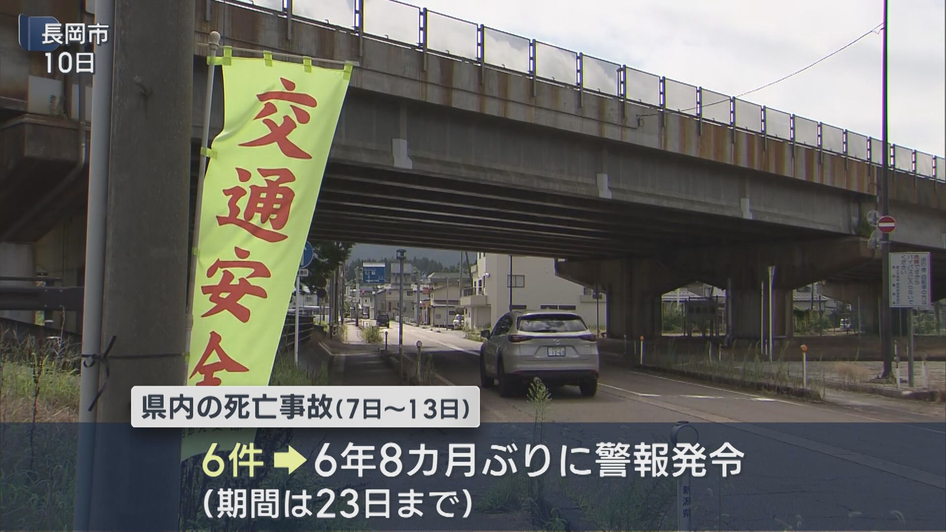 一週間で6件の死亡事故「交通死亡事故多発警報」発令【新潟】