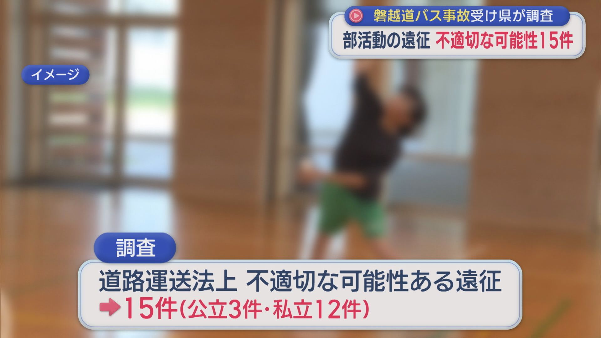 部活動の遠征「不適切な可能性15件」磐越道バス事故を受け県が調査【新潟】 2026年08月20日(木)